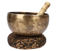 Devyom Brass Hammered Meditation Nepali Tibetan Singing Bowl Healing Instrument Buddhist Prayer Decor Sound Therapy Gong and Mallet Striker