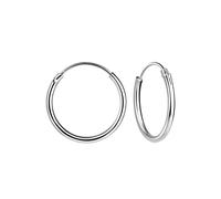 Dew 16mm Sleeper Hoop Earrings 67516HP - Polished Quality | - Sterling Silver