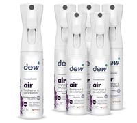 Dew Air Deodoriser Spray 300ml - 6 Pack - 100% Natural Odour Eliminator & Antibacterial Freshener for Home, Fabric, Car & Bathroom, Eco-Friendly Air Freshener Spray, Hypoallergenic