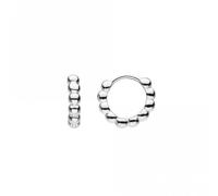 Dew Bead 13mm Sleeper Hoop Earrings 67712HP - Premium Finish | - Sterling Silver