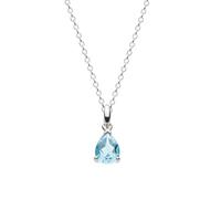 Dew Blue Topaz Teardrop Pendant 92923BT - Sterling Silver