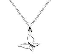 Dew Sterling Silver Open Wing Small Butterfly Pendant 98078HP004