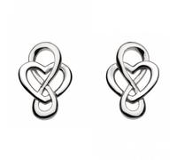 Dew Cara Celtic Looped Heart Stud Earrings 4207HP015 - Distinctive - Sterling Silver