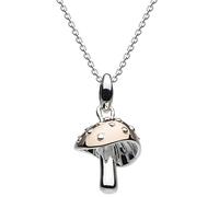 Dew Silver 3D Charming Mushroom Rose Gold Plate Pendant 9678RG021