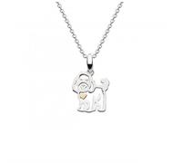 Dew Cockapoo with Gold Plate Heart Pendant 9353GD - Sterling Silver