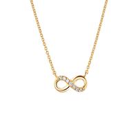 Dew Elegant Gold Plate Infinity Necklace - Sterling Silver / Zirconia / Gold Plated