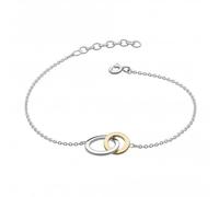 Dew Gold Plate Circle Link Bracelet - Sterling Silver / Gold Plated