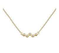 Dew Gold Plate Scatter Necklace 18" - Sterling Silver / Zirconia / Gold Plated