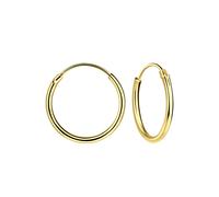 Dew Gold Plated 16mm Sleeper Hoop Earrings 67516GD - Distinctive - Gold Plated