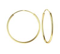 Dew Gold Plated 25mm Sleeper Hoop Earrings 67525GD - Classic - Gold Plated