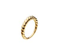 Dew Gold Plated Chunky Twist Ring 2512GD - Size M - Gold Plated