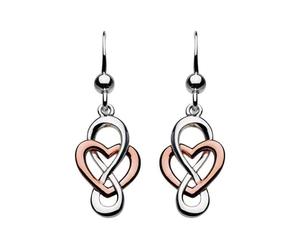 Dew Heritage Cara Rose Gold Celtic Looped Heart Earrings 6207RG -