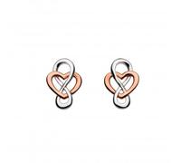Dew Heritage Cara Rose Gold Celtic Looped Heart Studs 4207RG -