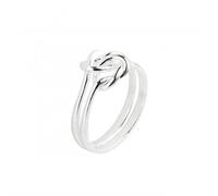 Dew Heritage Double Love Knot Ring 2391HP - Classic Look | Acotis - Size L - Sterling Silver / Gold Plated / Zirconia