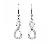 Dew Infinity Twist Zirconia Drop Earrings 5510CZ - Sterling Silver
