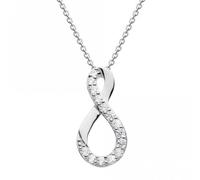 Dew Infinity Twist Zirconia Pendant 9510CZ - Bold Statement | Acotis - Sterling Silver