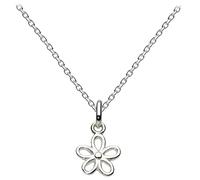 Dew Womens Sterling Silver Simple Flower Necklace 98346HP, 18"