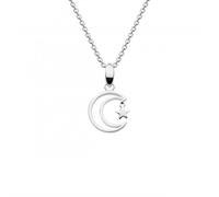 Dew Moon and Star Pendant 9359HP - Premium Finish | Acotis Diamonds - Sterling Silver