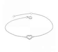 Dew Open Heart Zirconia Bracelet 7543CZ - Refined Craftsmanship | - Sterling Silver