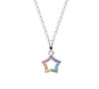 Dew Rainbow Nano Gem Open Star Pendant 94870MCZ - Sterling Silver