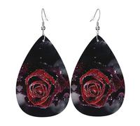 Dew Rose Holiday Earrings For Women, Festive Star Drop Earrings, Chic Dangle Jewelry For Celebrations