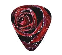 Dew Rose Print Guitar Picks,12 Pack Guitar Plectrums Thin, For Bass Electric Acoustic Guitars Ukulele