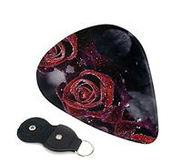Dew Rose Set Of 6 Guitar Plectrums For Acoustic Guitar, Electric Guitar, Bass, Ukulele - Thin, Medium And Thick.