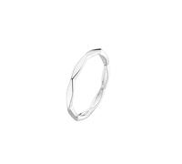 Dew Round Octagonal Silver Ring - Size M - Sterling Silver