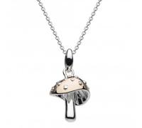 Dew Silver 3D Charming Mushroom Rose Gold Plate Pendant 9678RG021