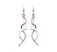 Dew Silver Genevieve with Rose Gold Plate Drop Earrings 60W3RG013