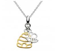Dew Silver Honey Bee Yourself Bee and Gold Plate Hive Pendant 9466GD015