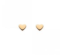 Dew Small Heart Gold Plated Stud Earrings 4390GD - Refined - Sterling Silver