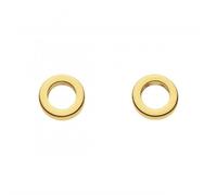 Dew Small Open Circle Gold Plated Stud Earrings 4830GD - Elegant - Sterling Silver / Gold Plated