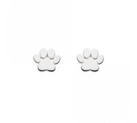 Dew Small Paw Print Stud Earrings 4767HP - Sterling Silver