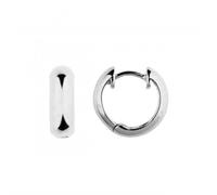 Dew Solid Plain 15mm Hoop Earrings 66847HP - Timeless Design | - Sterling Silver / Gold Plated