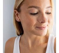 Dew Star with Mother of Pearl Gold Plated Stud Earrings 36841MPG - Sterling Silver / Gold Plated / Zirconia