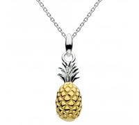Dew Sterling Silver 3D Pineapple with Gold Plate Pendant 9464GD015