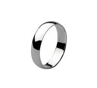 Dew Sterling Silver 5 mm D Section Plain Band Ring - Size - H