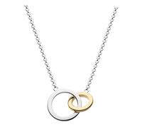 Dew Sterling Silver and Gold Plate Double Link Necklace of Length 45.7cm