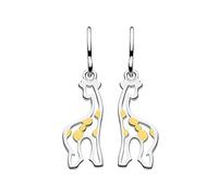 Dew Sterling Silver and Gold Plate Stand Tall Giraffe Drop Earrings