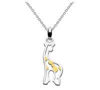 Dew Sterling Silver Giraffe with Gold Plate Pendant 9038GD015