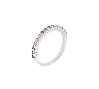 Dew Sterling Silver and Multi Cubic Zirconia Half Eternity Ring, K
