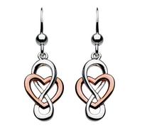 Dew Heritage Cara Rose Gold Celtic Looped Heart Earrings 6207RG015