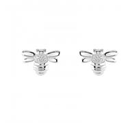 Dew Sterling Silver Bee Stud Earrings 3563CZ - Sterling Silver