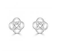 Dew Heritage Sterling Silver Celtic Small Knot Stud Earrings 4276HP - Sterling Silver