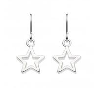 Dew Sterling Silver Chunky Star Drop Earrings 58010HP027
