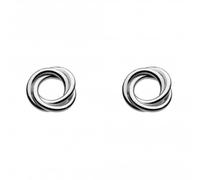 Dew Silver Coiled Stud Earrings