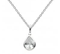 Dew Sterling Silver Cubic Zirconia Tear Drop Pendant 9018CZ -