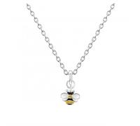 Dew Sterling Silver Dinky Bee Enamel Pendant 9559ME - Bold Statement - Sterling Silver / Enamel