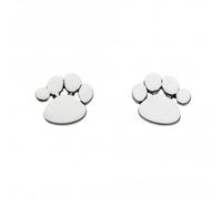 Dew Sterling Silver Dinky Charming Paw Print Stud Earrings